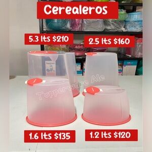 Tupperware Cereal Storage Set of 4